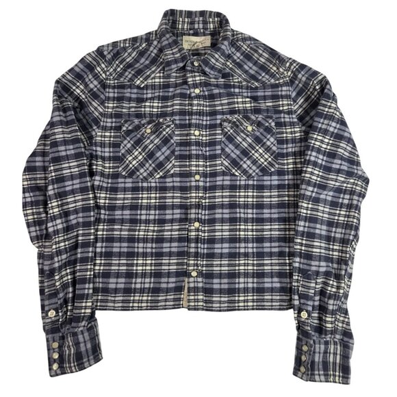 Denim & Supply Ralph Lauren Other - VTG Denim Supply Ralph Lauren Pearl Snap Flannel  Shirt Mens Medium Plaid Cotton